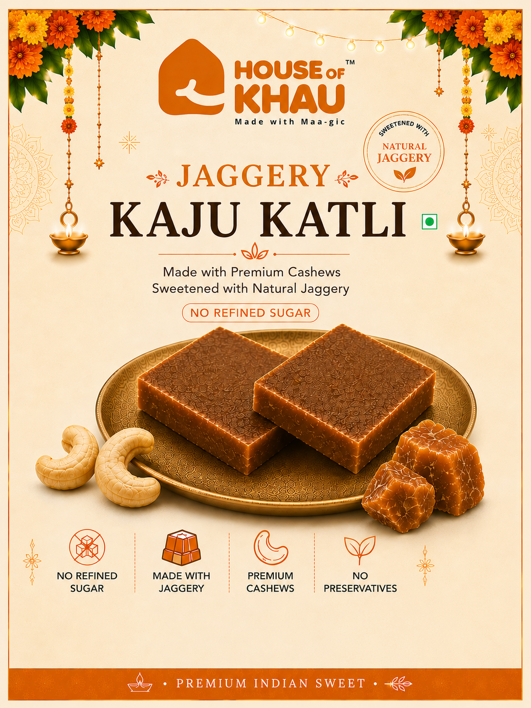 HOUSE OF KHAU – JAGGERY KAJU KATLI