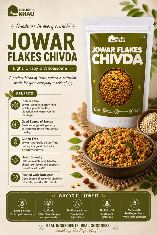 House of Khau Jowar Flakes Chivda – Light, Crispy & Wholesome Snack